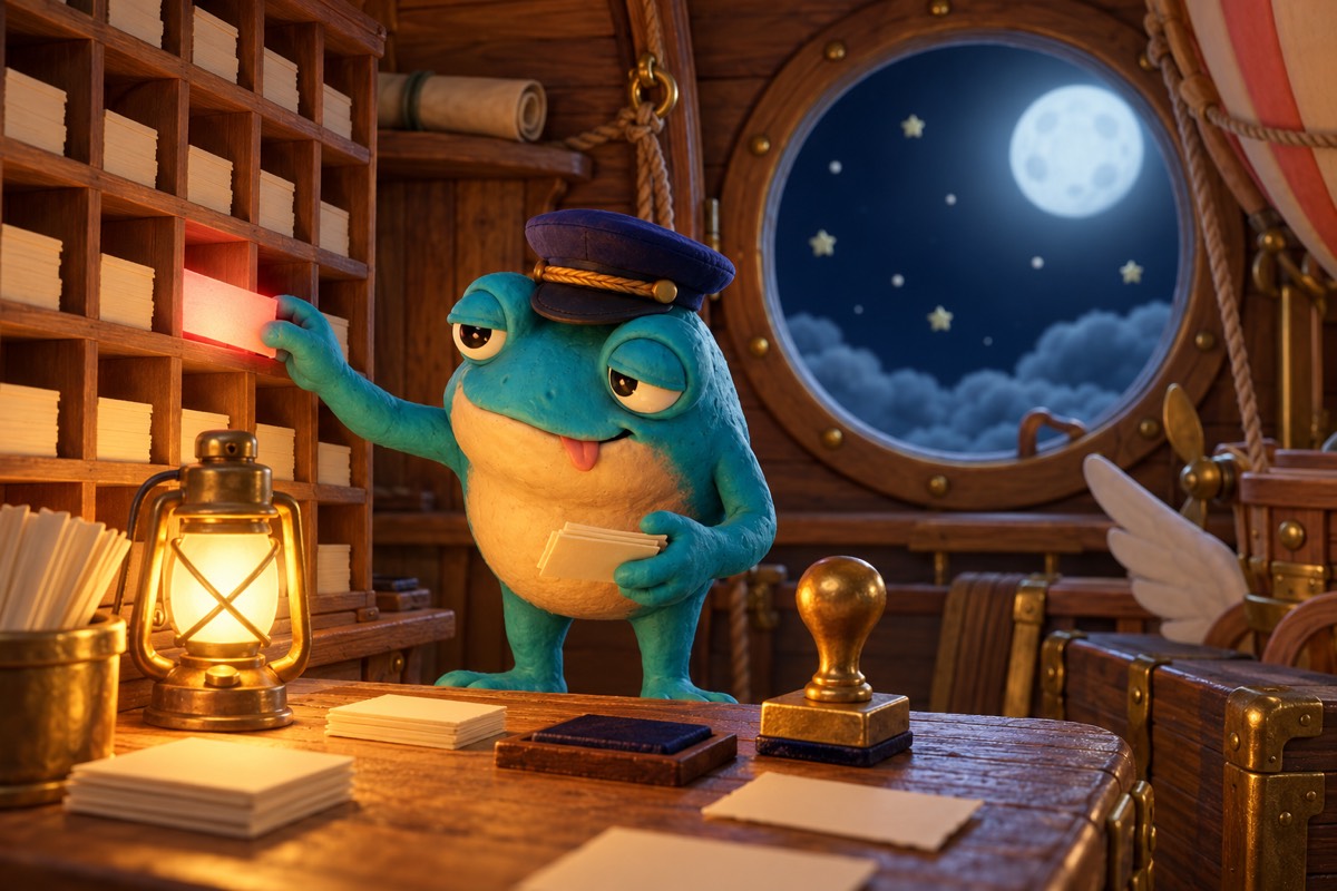 The Skyfleet frog captain at work: Ticket filed, Owner picked, PR opened